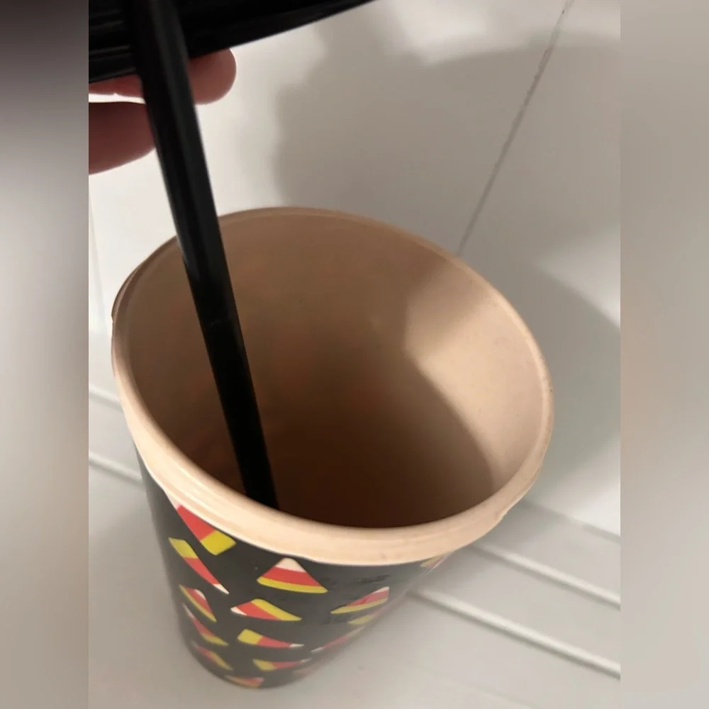 Disney Lilo and Stitch Halloween Tumbler with Candy Corn and‎ straw with lid
